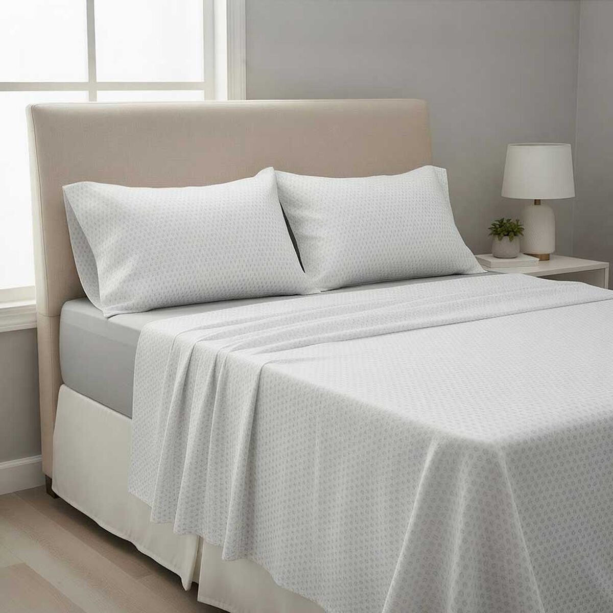 Juego de S&aacute;banas Rosen 2 Plazas Microfibra Gris Plata