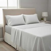 Juego de Sábanas Rosen 2 Plazas Microfibra Gris Plata