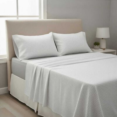 Imagen 1 del producto Juego de Sábanas Rosen 2 Plazas Microfibra Gris Plata