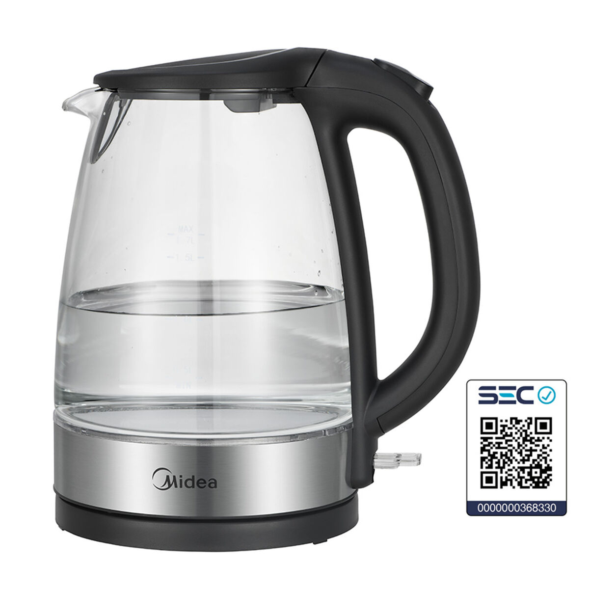 Hervidor Eléctrico Glass Midea MK-17G02A 1,7 lts