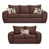 Juego de Living Elegant Detail New Houston 3-2 Cuerpos Caf&eacute;