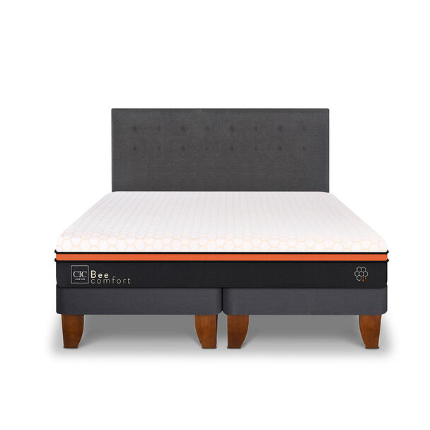 Cama Europea CIC Base Dividida King Bee Comfort + Respaldo