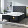 Cama Europea Drimkip 2 Plazas Eurotop +  Respaldo Capiton&eacute;