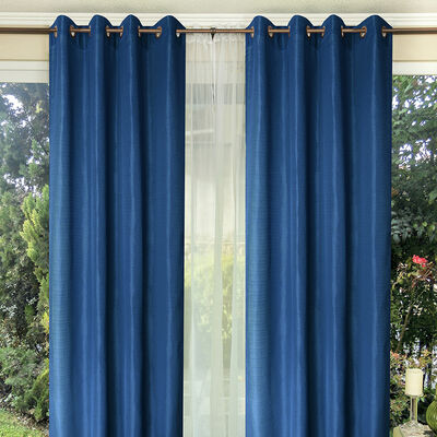 Combo Cortinas Doral Tabatha 220 x 140 cm Azul Petroleo