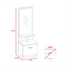 Mueble De Tocador + Velador Con Espejo Perla