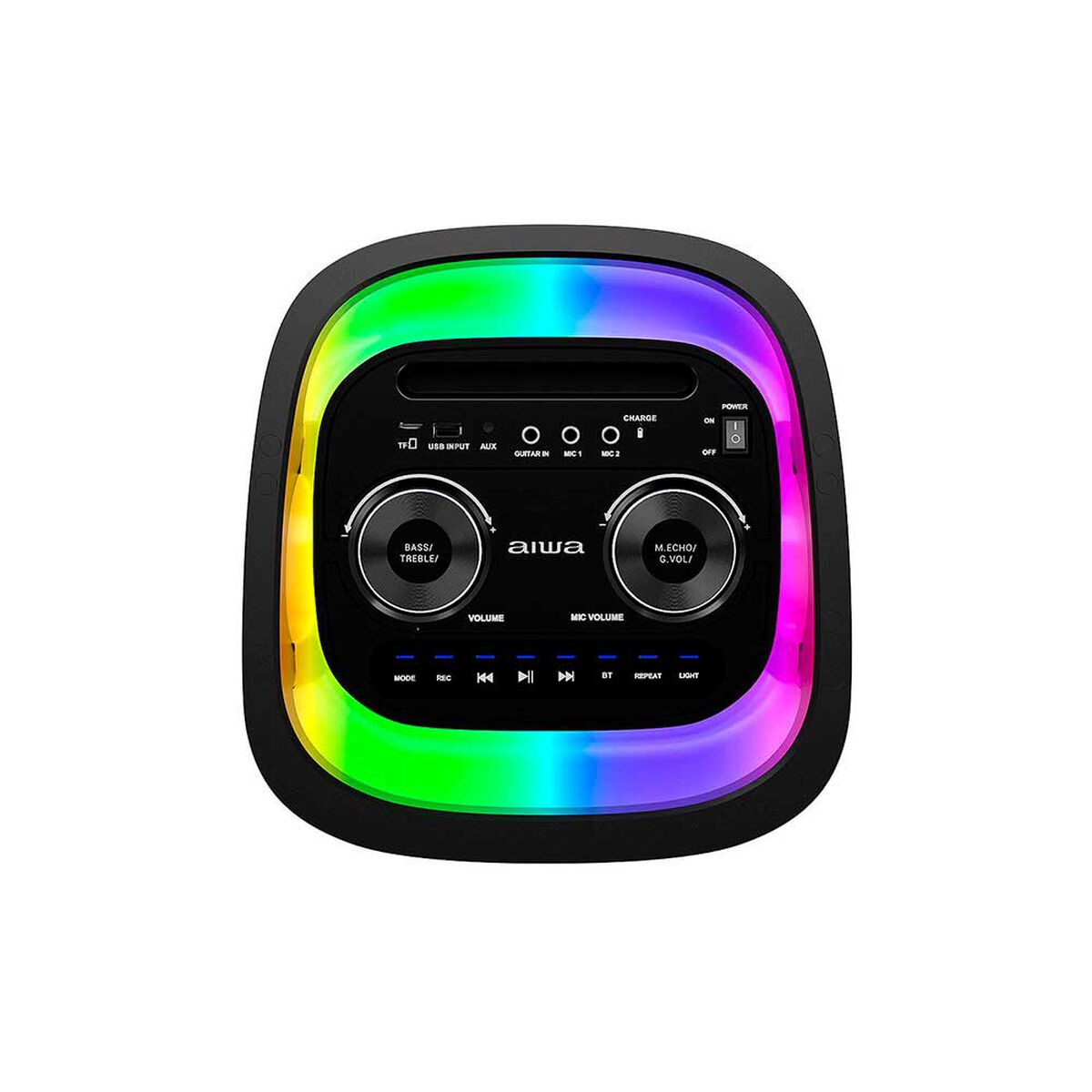 Parlante Portatil AIWA Karaoke Tws Led Aw-poh5d Negro