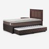 Cama Nido Rosen 1,5 Plazas New Style 6 + Respaldo + Velador Rachel