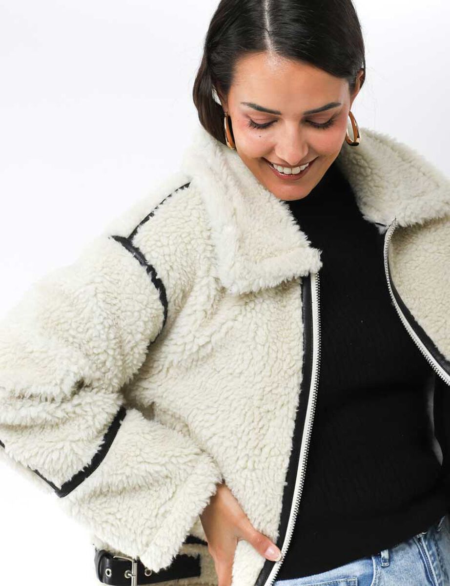 Chaqueta Aviadora Sherpa Mujer Zibel