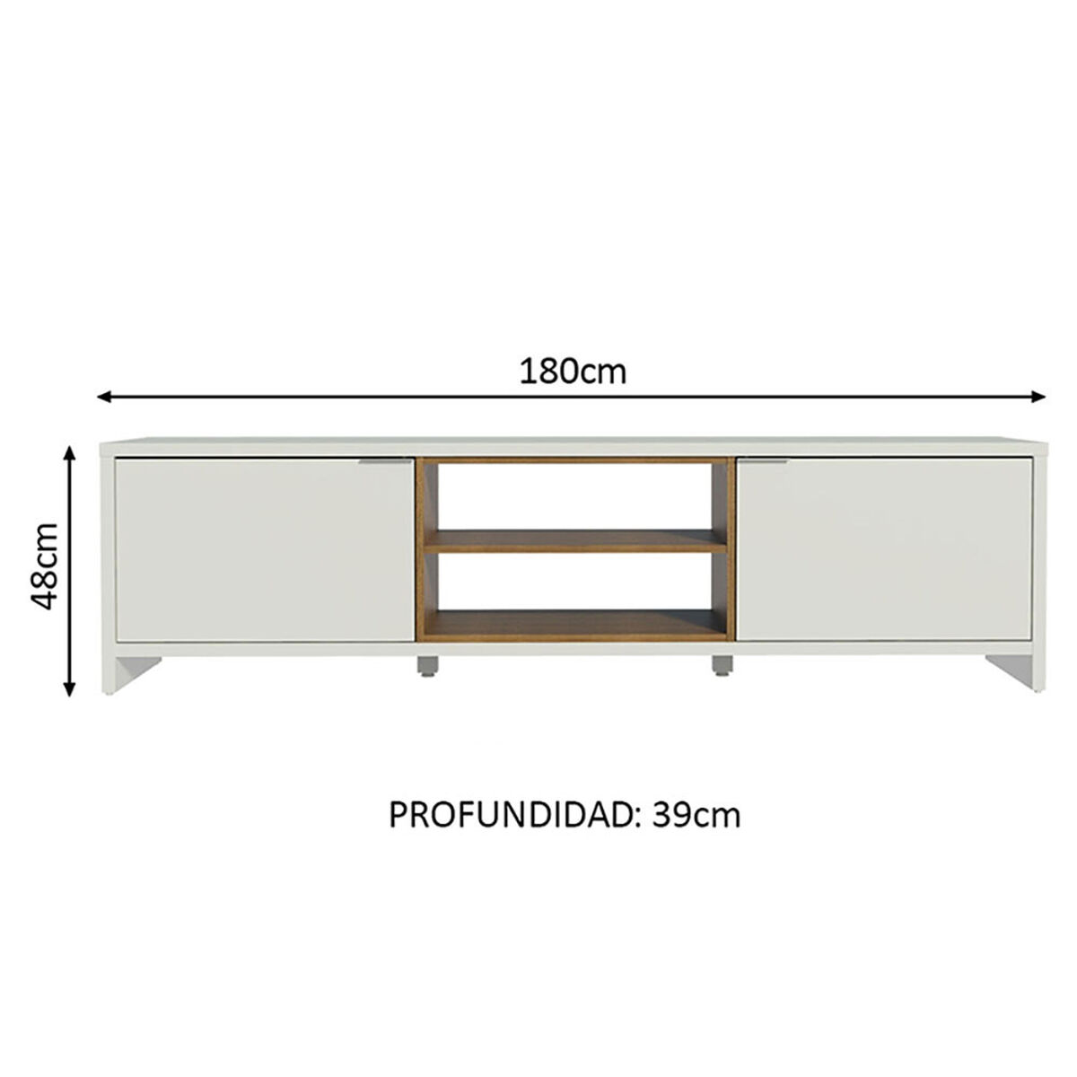 Rack Vekkahome Metz 75" Blanco