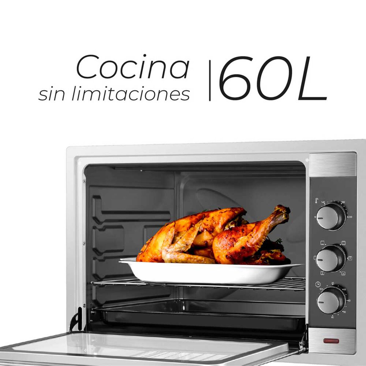Horno Eléctrico Kitchen-it Silver Series 60L 60 lts.