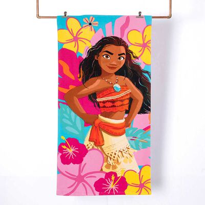 Toalla de Playa Infantil con Bolso Disney Fear Moana 70 x 140 cm