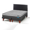 Cama Europea Flex 2 Plazas Dream Pocket Box B/D + Respaldo Modern
