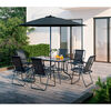 Juego de Comedor Terraza Casanova 6 Sillas Negro