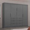 Closet Di Poretti Design Click 4 Puertas 6 Cajones Gris