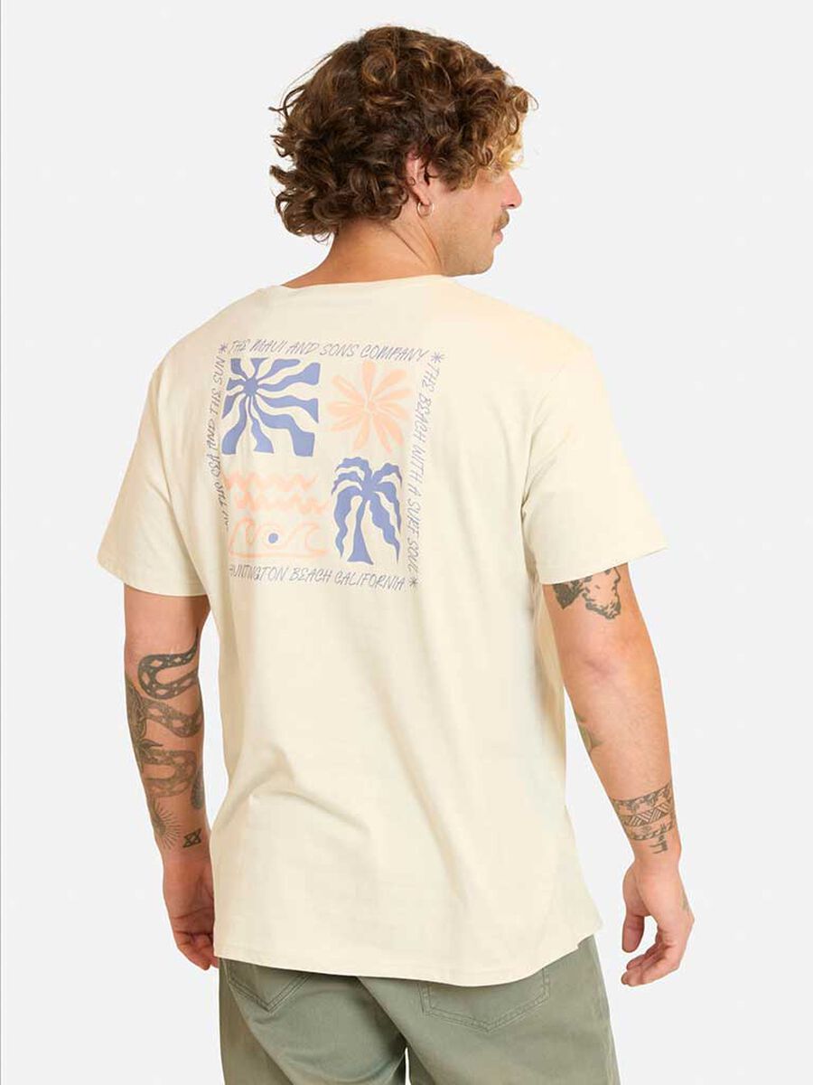 Polera Con Estampado Manga Corta Hombre Maui And Sons