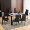 Juego de Comedor Zibel Viena 6 Sillas Negro