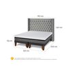 Cama Europea CIC Base Dividida 2 Plazas Balance + Respaldo Sesia