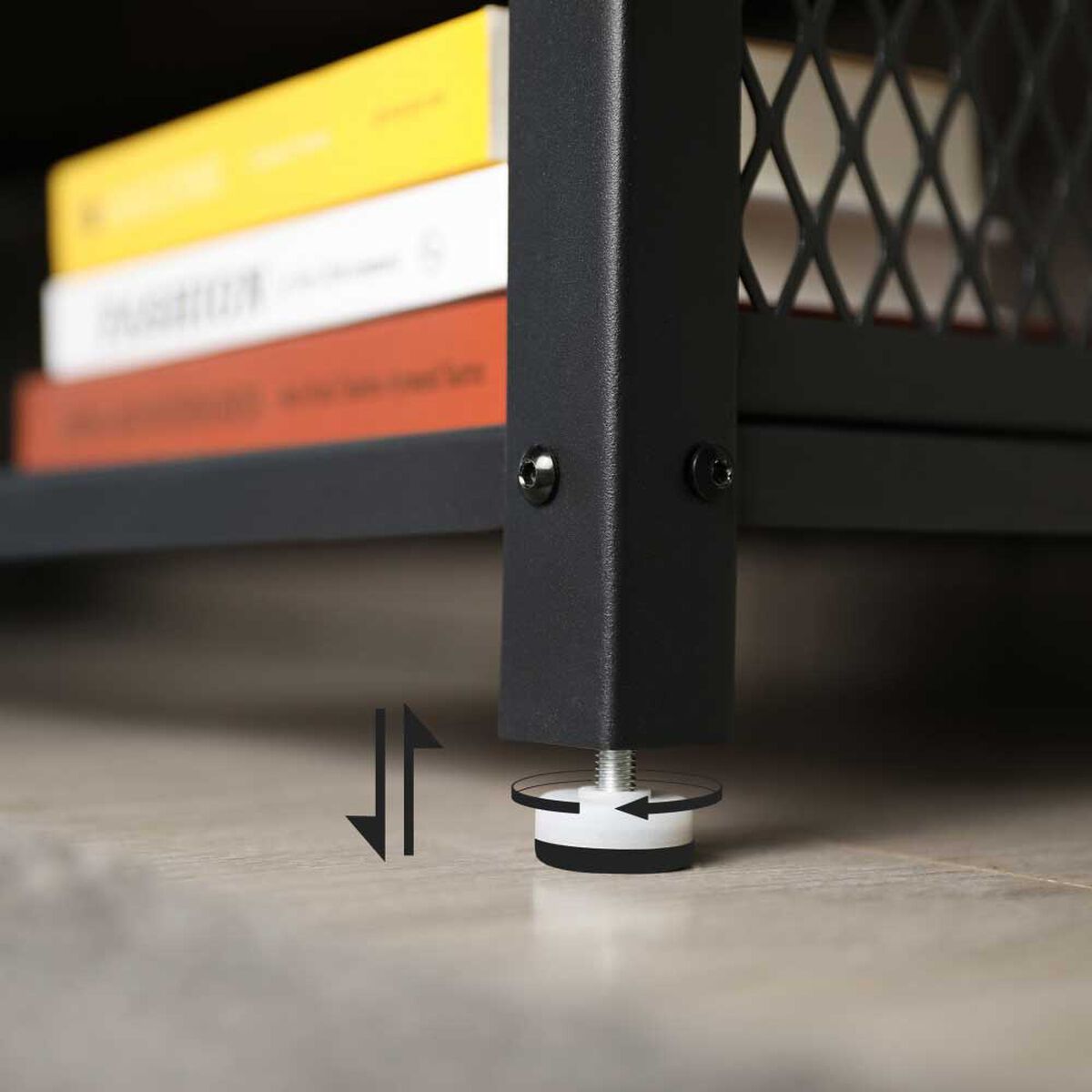 Rack TV Fm Furniture Metalwood Colection Marrón Rústico