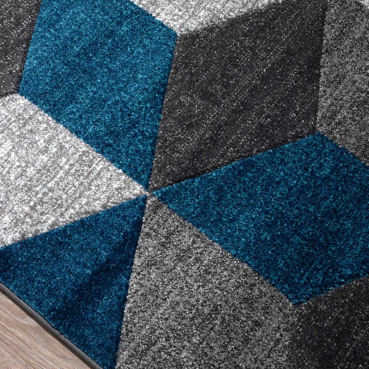 Alfombra Idetex Frise Carved Avangard 150 x 200 cm Azul