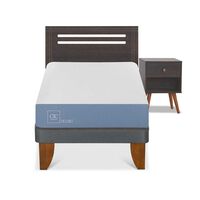 Cama Europea CIC 1 Plaza Excellence + Respaldo + Velador Munich