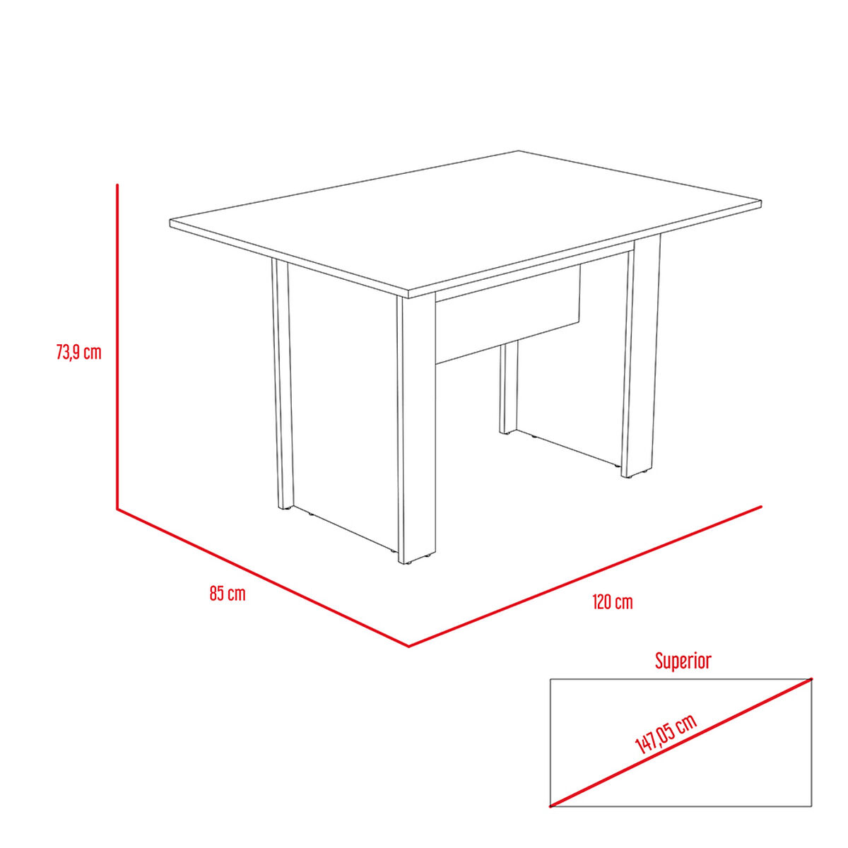Mesa de Comedor TuHome Classic Habano