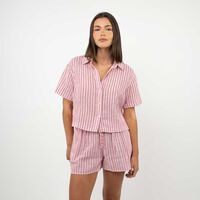 Blusa Manga Corta Mujer Icono Rosado