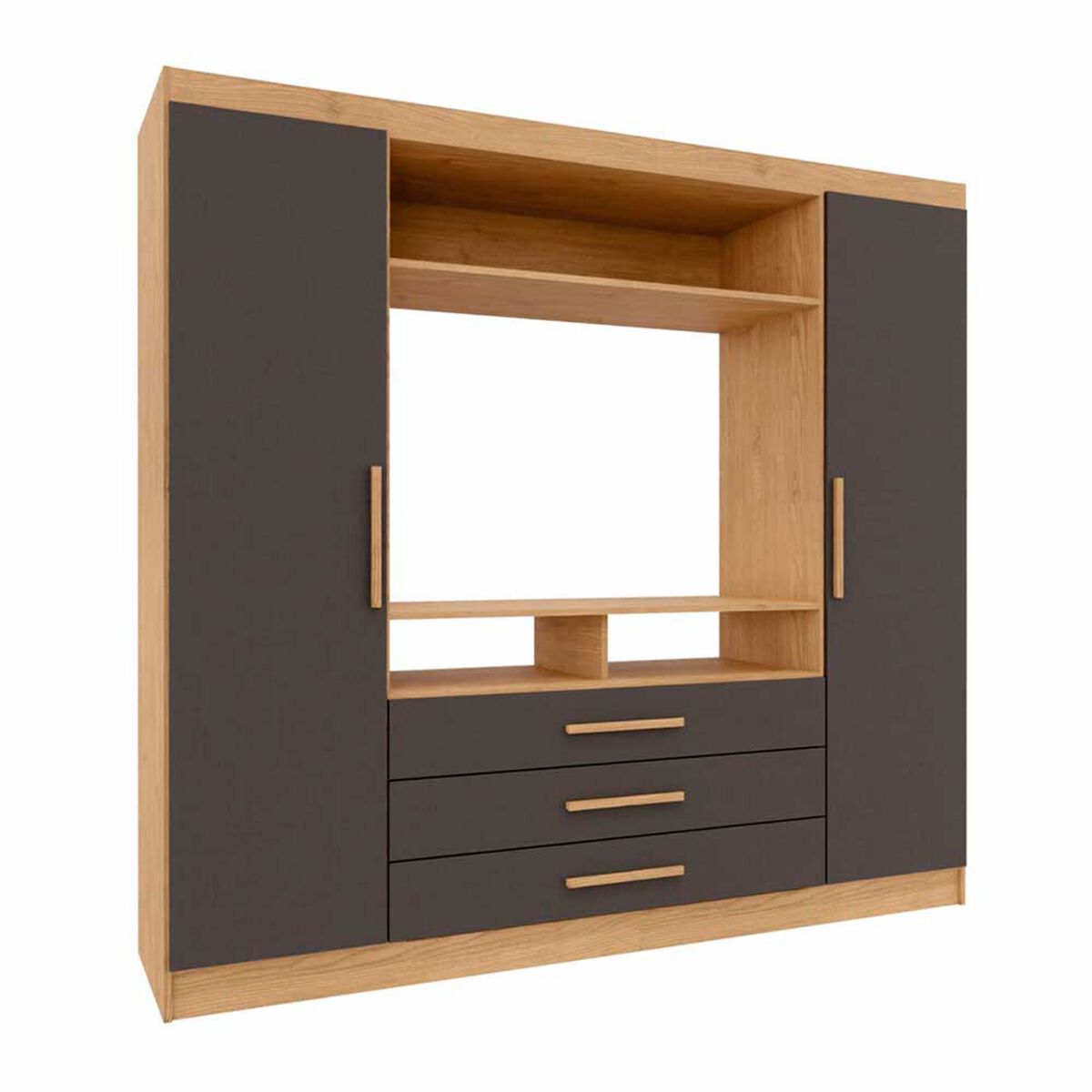 Closet Yardas Trinidad 2 Puertas 3 Cajones Bicolor