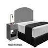 Combo Celta Cama Europea 1,5 Plaza Cádiz 190 x 105 cm + Respaldo + Velador Casanova 1,5 Plazas Gris