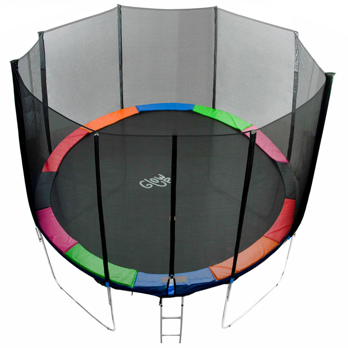 Cama Elástica Glow Up 14 ft 4,27 mts con Malla de Seguridad y Escalera