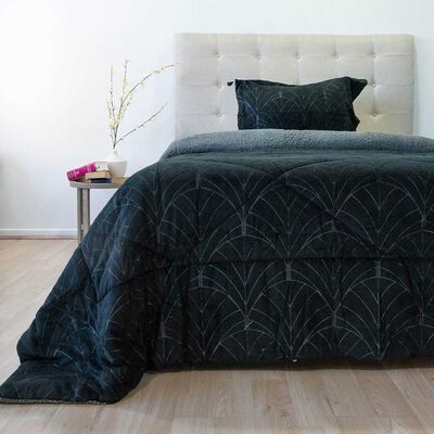 Cubrecama Doral 1.5 Plazas Outboss Estampado Nebula Sherpa D1