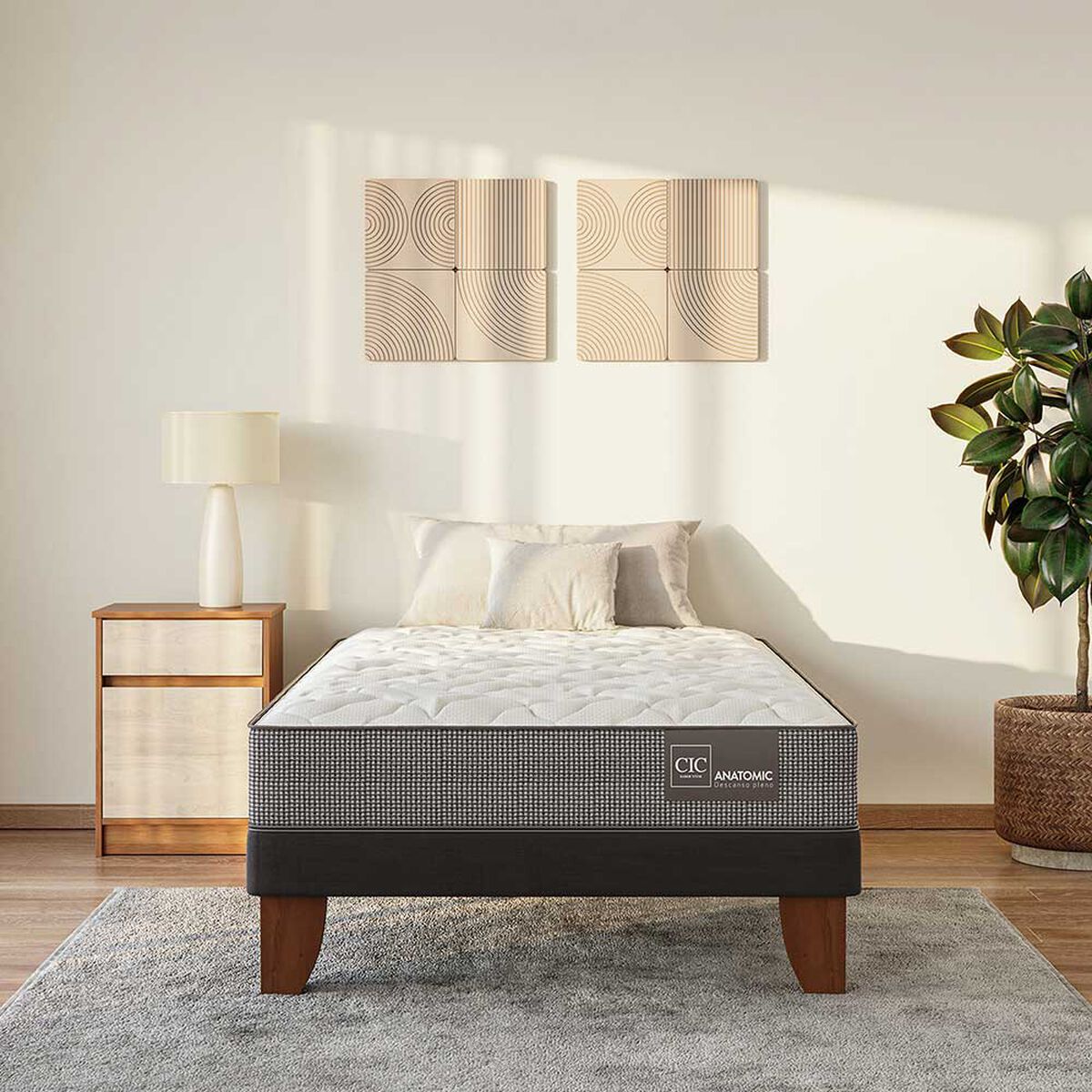 Cama Europea CIC 1,5 Plazas Anatomic