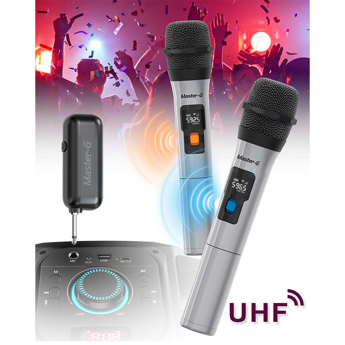 Micrófono Inalámbrico Master-G MGMIC2UHF