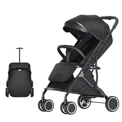 Coche de Paseo V6 Compacto con Accesorios Lubabycas Negro