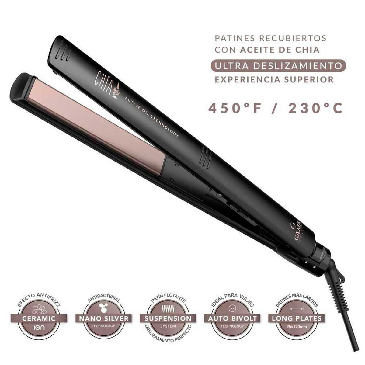 Combo Alisador Gama Elgance Std + Secador Bora Chia