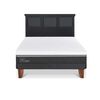 Cama Europea CIC 2 Plazas Ortopedic Advance + Respaldo Torino Negro