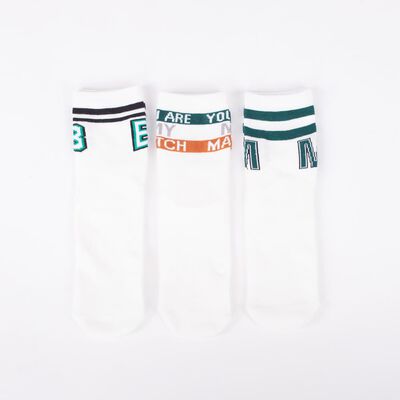 Imagen 1 del producto Pack 3 Calcetines Mujer Icono Blanco