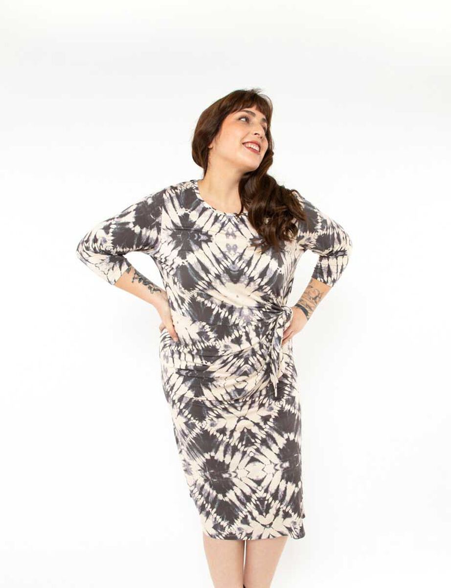 Vestido Midi Manga 3/4 Mujer Extralindas