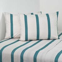 Juego de Sábanas American Family 2 Plazas Campine Lines 144 Hilos Beige