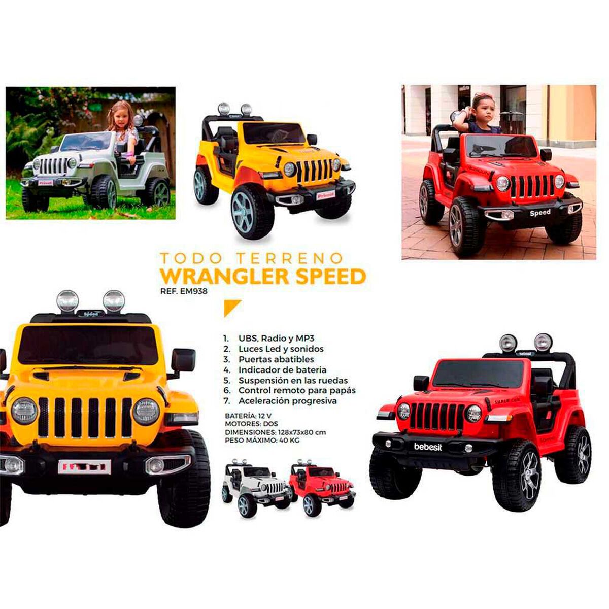 Camioneta a Bater&iacute;a Blanco Bebesit