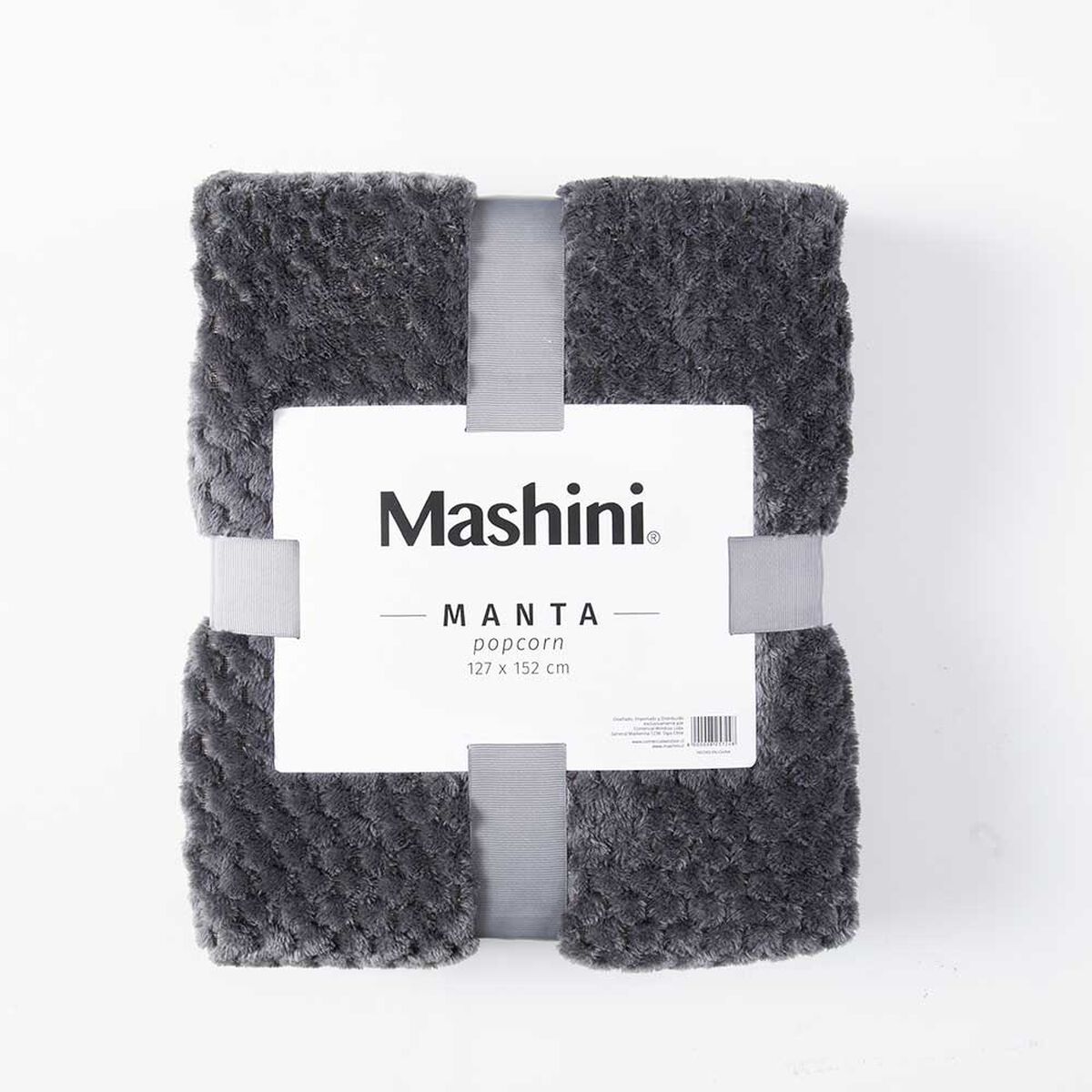 Manta de Poli&eacute;ster Mashini 127 x 152 Liso Marengo