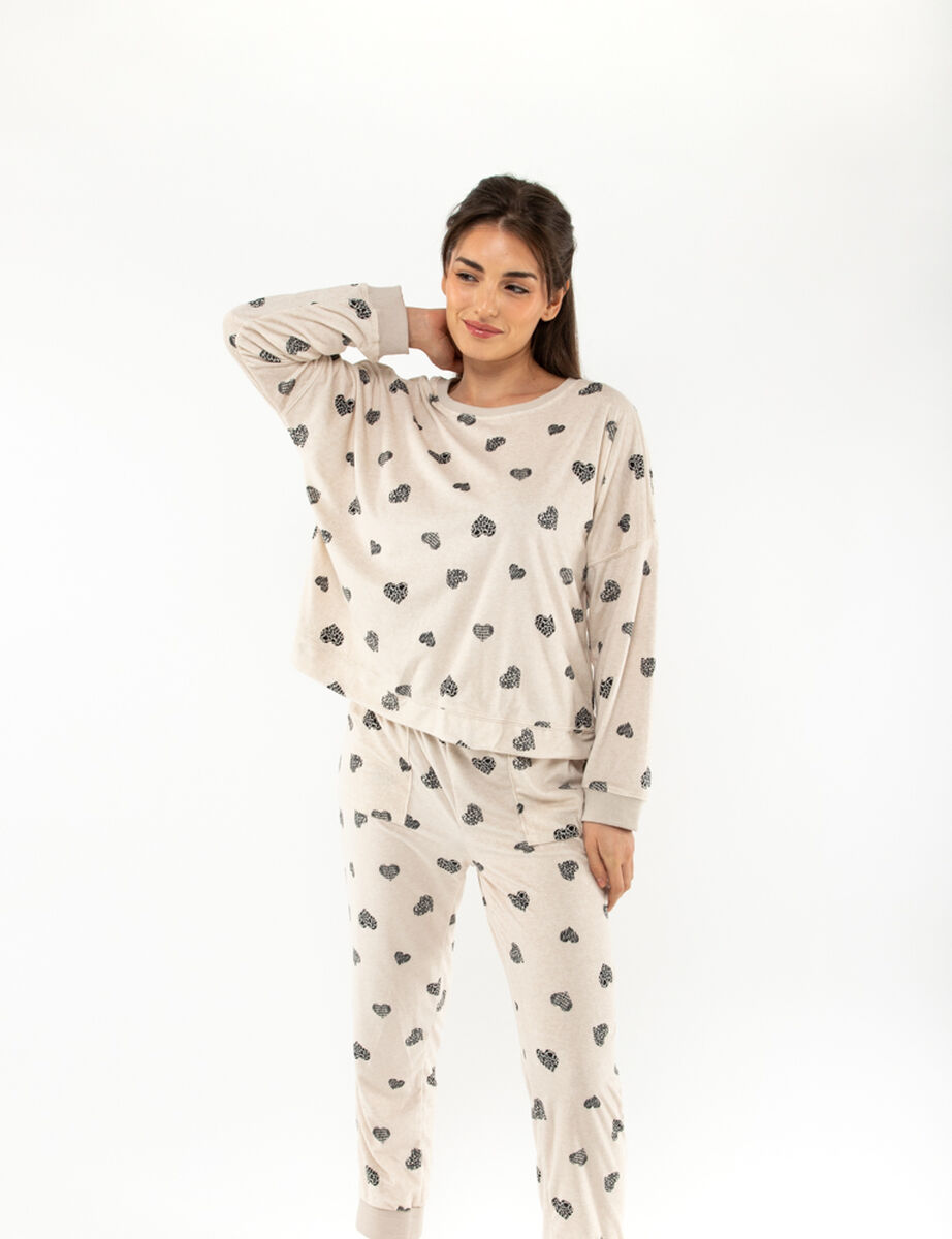 Pijama 2 Piezas Corazones Mujer Icono