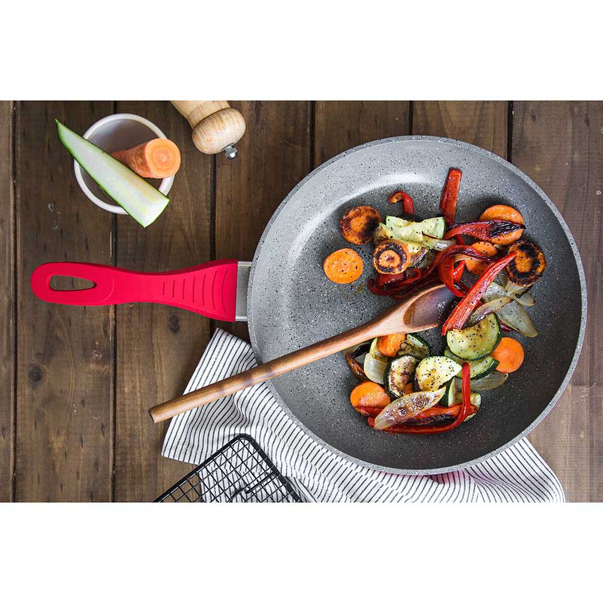 Sartén Cerámica Kitchenware Stone Rojo 28 cm
