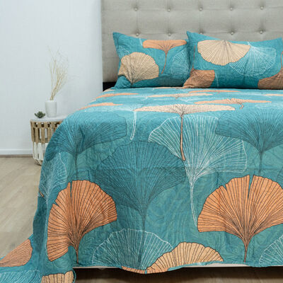 Quilt Doral Hotpress Estampado King Ginkgo
