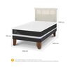 Cama Europea CIC 1,5 Plazas Ortopedic + Respaldo Dublin Alpino