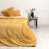 Plumón Corduroy Coral Sherpa Mashini Súper King Liso Amarillo