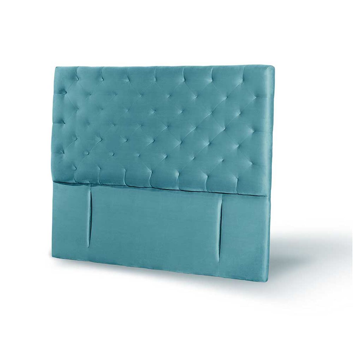Respaldo Latam Home King Brescia Tela Velvet Turquesa