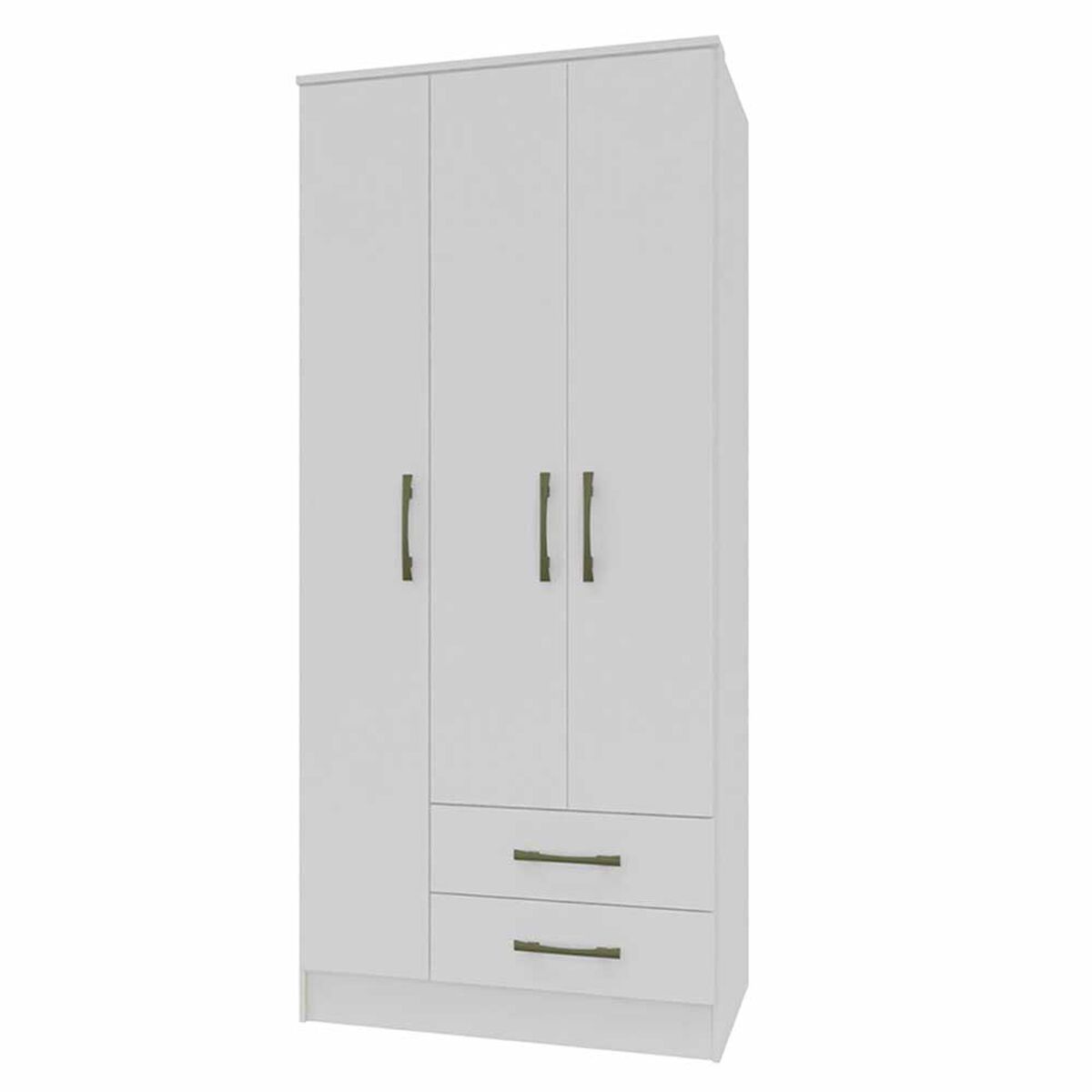 Clóset Vekkahome Pequim 3 Puertas 2 Cajones Blanco