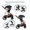 Coche Travel System Offroad Negro Bebesit