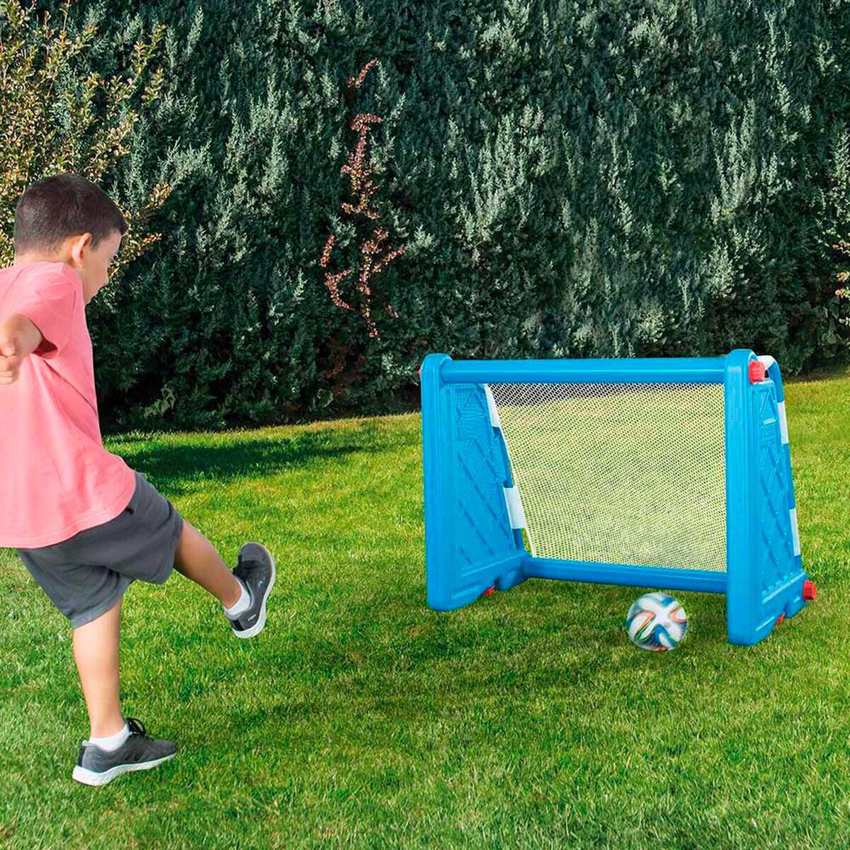 Arco De Futbol Azul Dolu