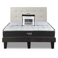 Combo Cama Europea Prelude Radiant 2 Plazas Normal + Respaldo Urban Arena + Cubre Colchón